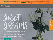 Tablet Screenshot of dreamfoambedding.com